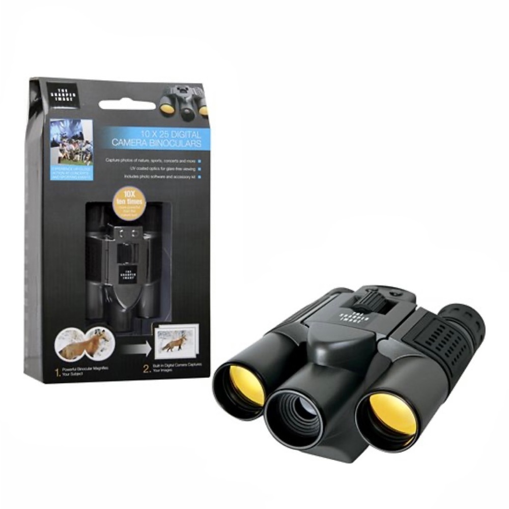 NEW The Sharper Image  10x25 Digital UV Binoculars/ Camera